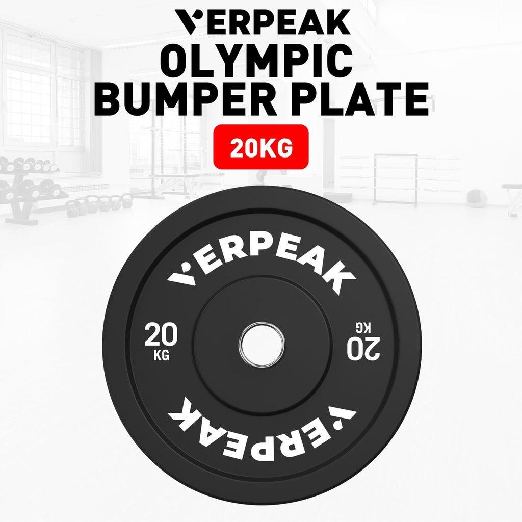 VERPEAK Black Bumper weight plates-Olympic (20kgx1) VP-WP-103-FP / VP-WP-103-LX - John Cootes