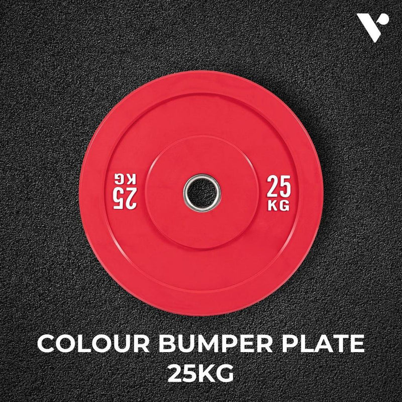 Verpeak Colour Bumper Plate 25KG Red VP-WP-109-FP - John Cootes
