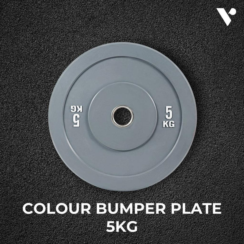 Verpeak Colour Bumper Plate 5KG x 2 Gray VP-WP-105-FP - John Cootes