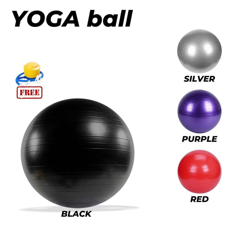 VERPEAK Yoga Ball 55cm (Black) FT-YB-100-SD / FT-YB-100-ZM - John Cootes