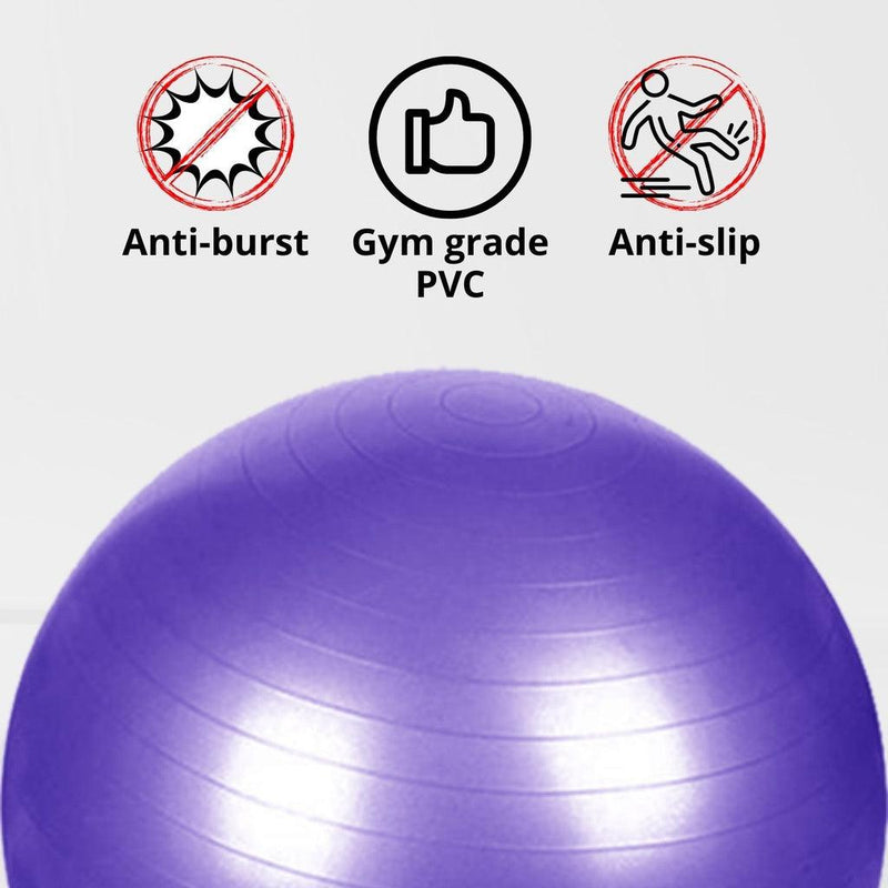 VERPEAK Yoga Ball 65cm (Silver) FT-YB-103-SD / FT-YB-103-ZM - John Cootes