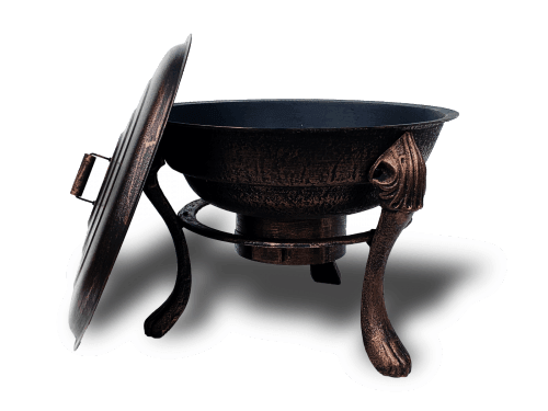 Vesuvius Firepit BBQ with Lid - John Cootes