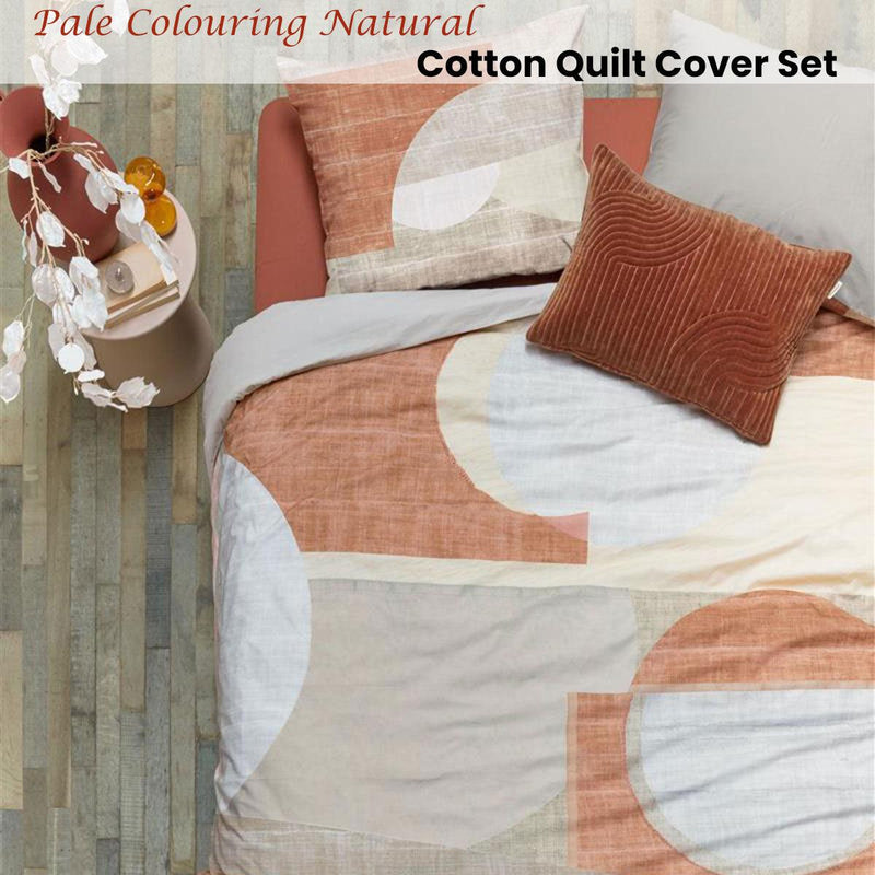 VTWonen Pale Colouring Natural Cotton Quilt Cover Set King - John Cootes