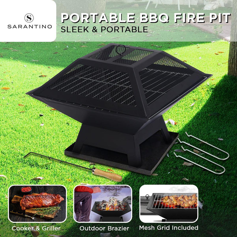 Wallaroo Outdoor Fire Pit for BBQ, Grilling, Cooking, Camping Portable - John Cootes