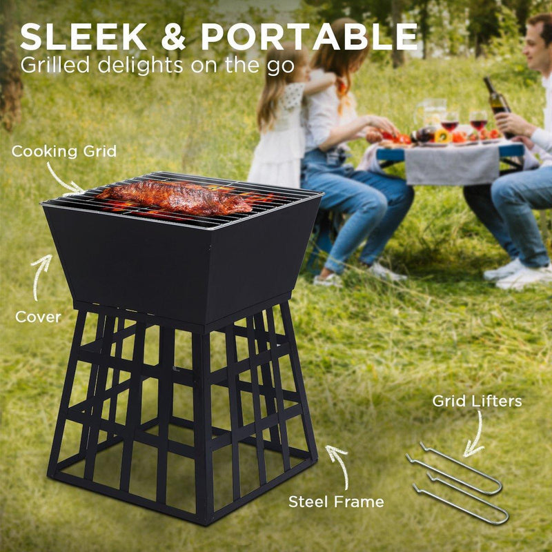 Wallaroo Outdoor Fire Pit for BBQ, Grilling, Cooking, Camping-Portable - John Cootes