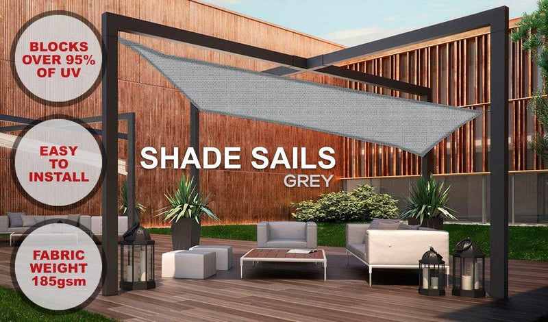 Wallaroo Rectangular Shade Sail 3m x 5m -Grey - John Cootes