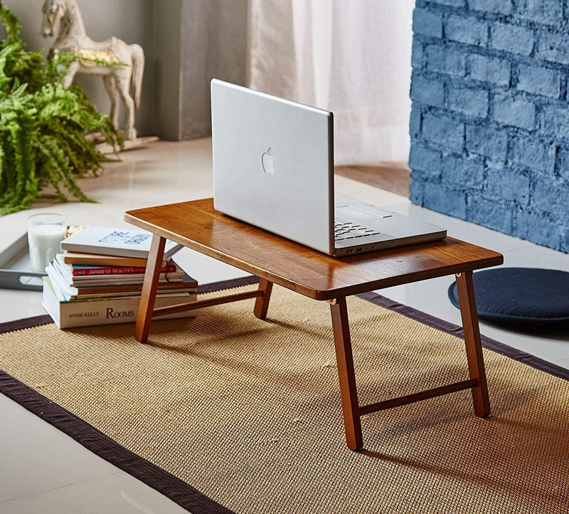Walnut Foldable Laptop Desk and Bed Tray Table - John Cootes