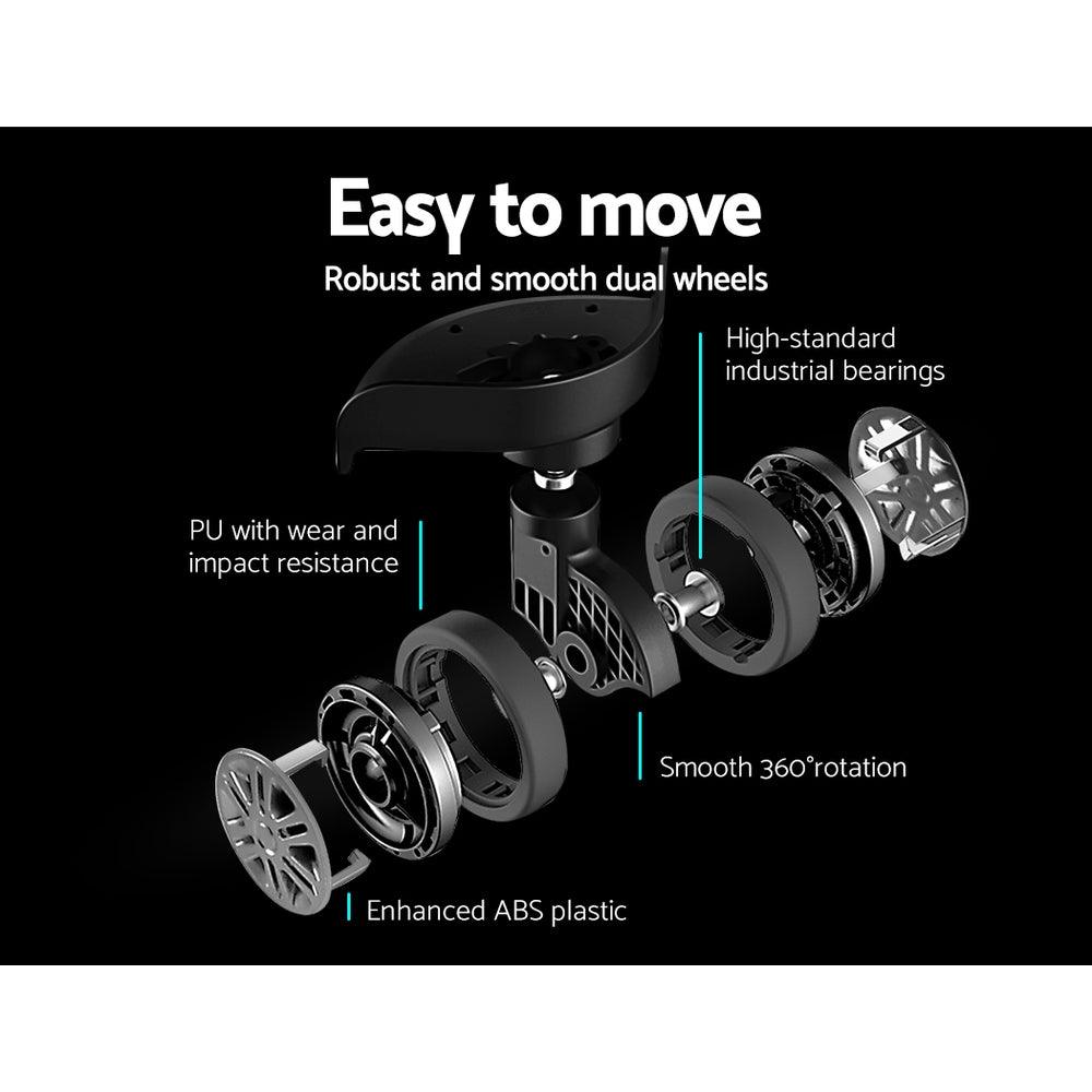 Wanderlite 3pc Luggage 20'' 24'' 28'' Trolley Suitcase Sets Travel TSA Hard Case Lightweight Black - John Cootes