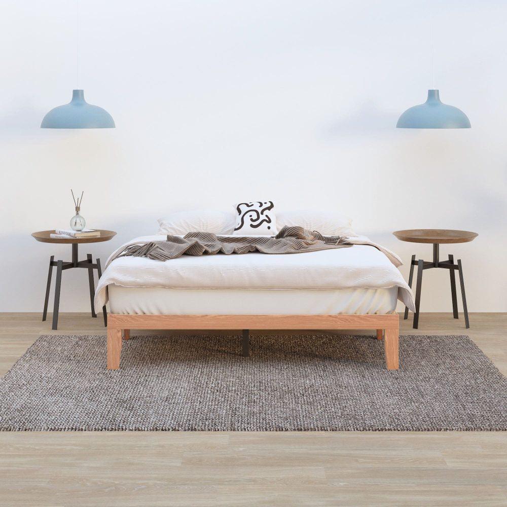 Warm Wooden Natural Bed Base Frame &#8211; Double - John Cootes