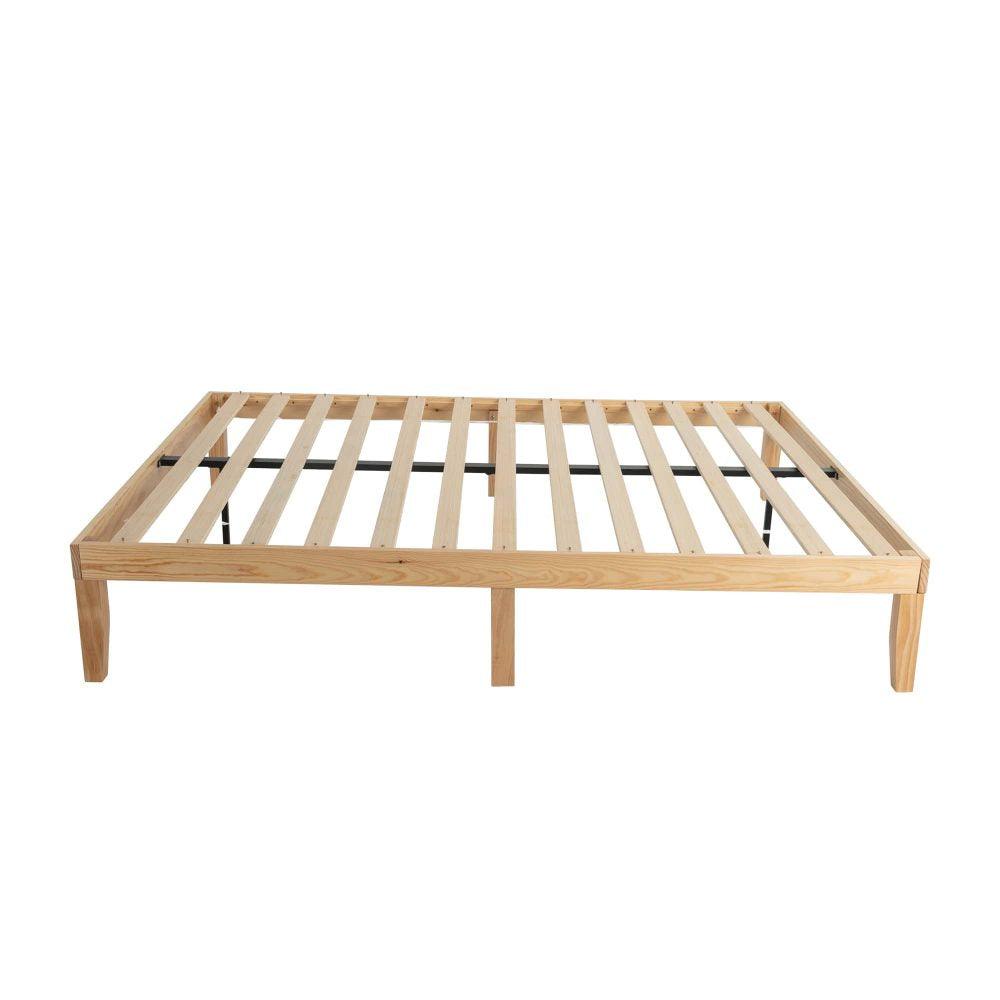 Warm Wooden Natural Bed Base Frame &#8211; Double - John Cootes