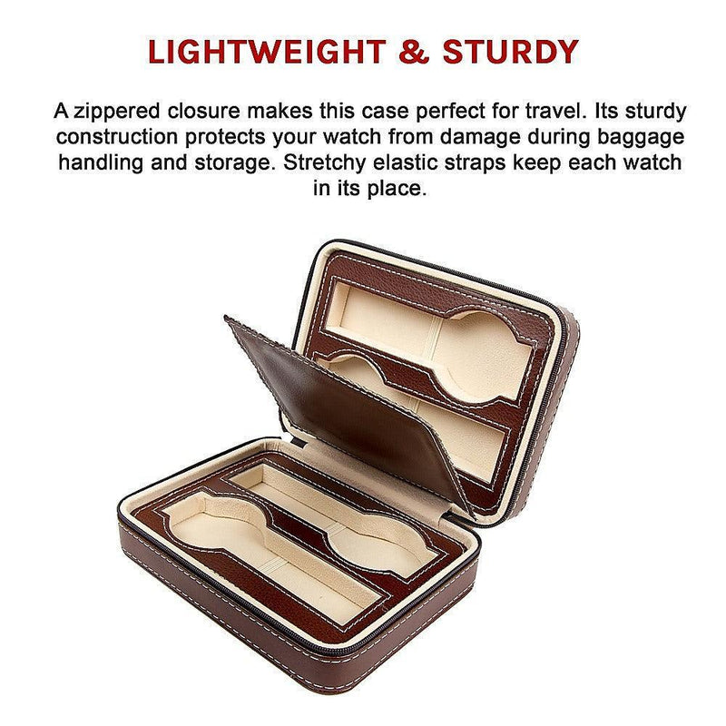 Watch Box Display Travel Case PU Leather - John Cootes