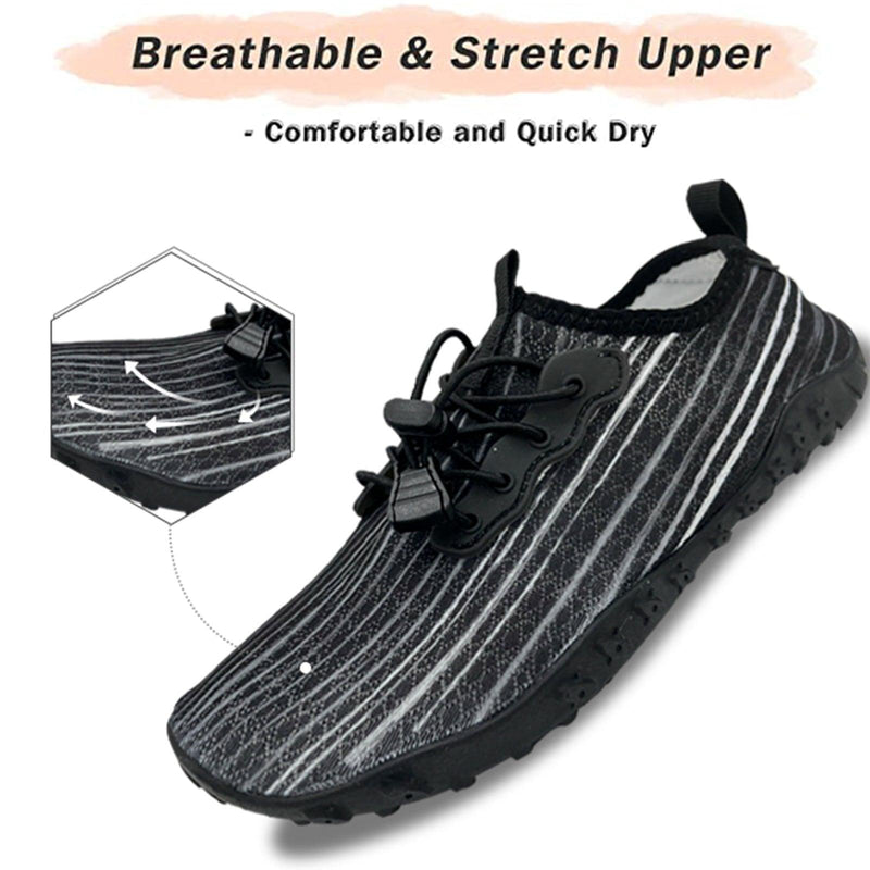 Water Shoes for Men and Women Soft Breathable Slip-on Aqua Shoes Aqua Socks for Swim Beach Pool Surf Yoga (Black Size US 11) - John Cootes