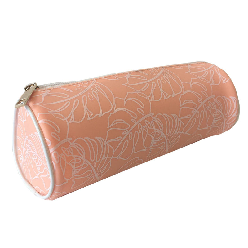 Waterproof Roll Cosmetic Case-Peach Monsteria - John Cootes