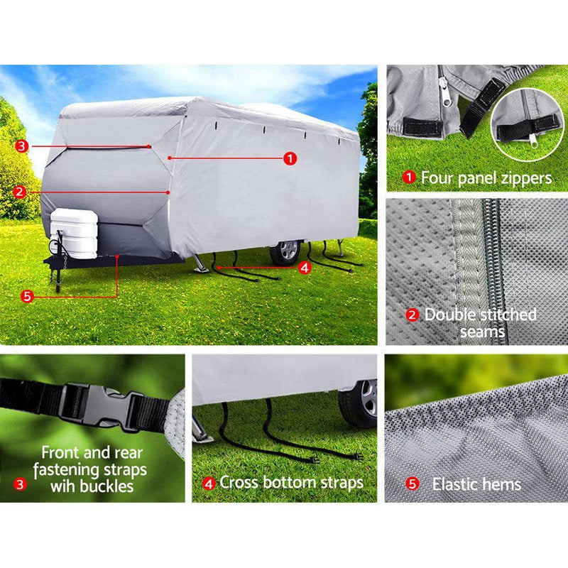Weisshorn 14-16ft Caravan Cover Campervan 4 Layer UV Water Resistant - John Cootes