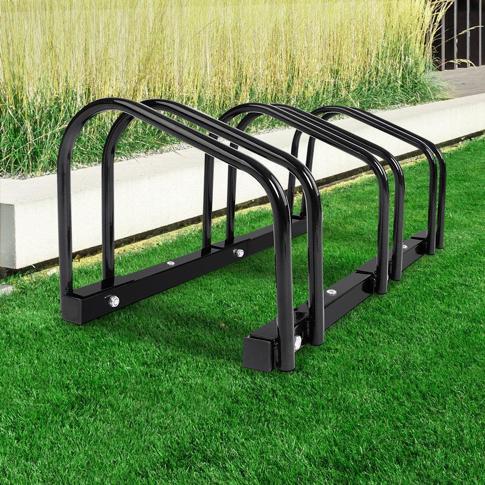 Weisshorn 3 Bike Stand Floor Bicycle Storage Black - John Cootes