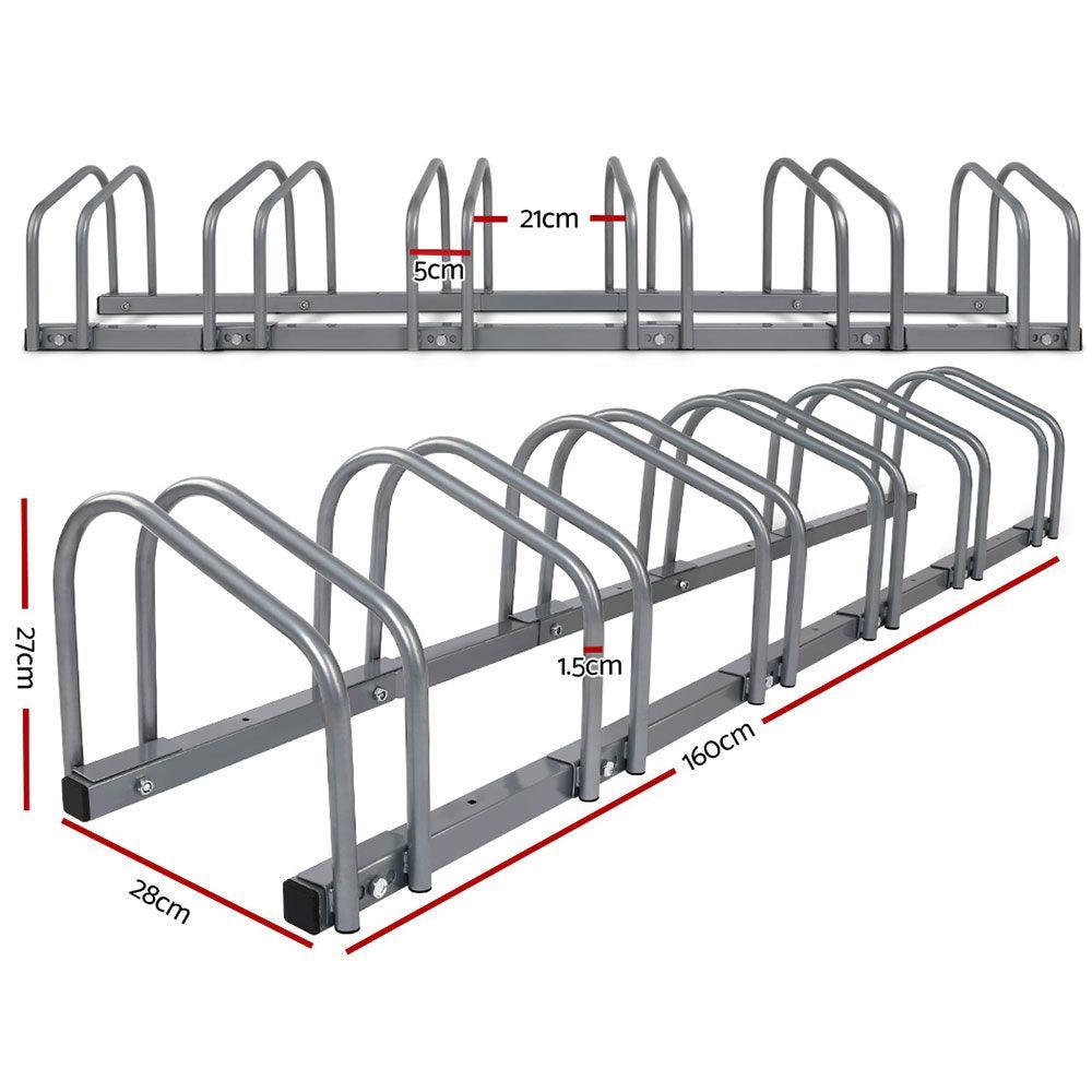 Weisshorn 6 Bike Stand Floor Bicycle Storage Silver - John Cootes