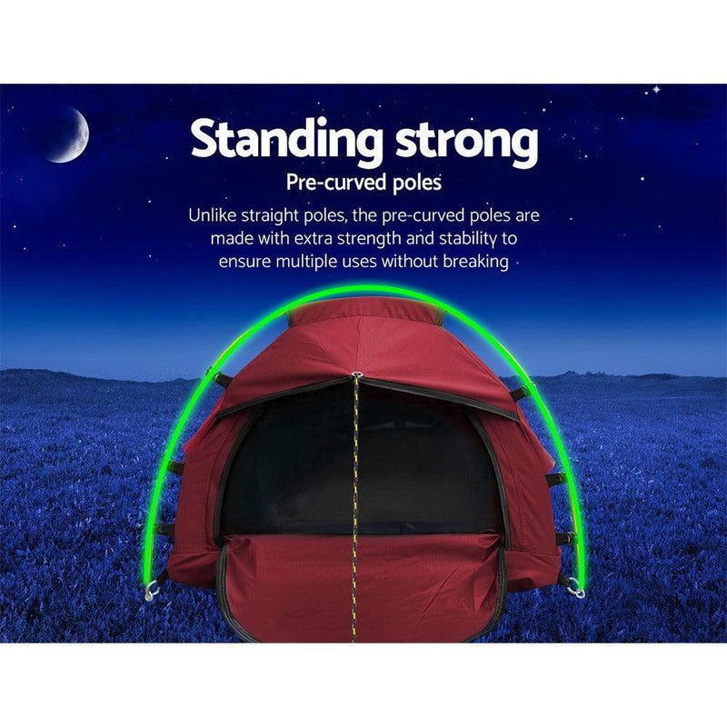 Weisshorn Biker Swag Camping Tent Single Canvas Swags Biking Hiking Beach - John Cootes