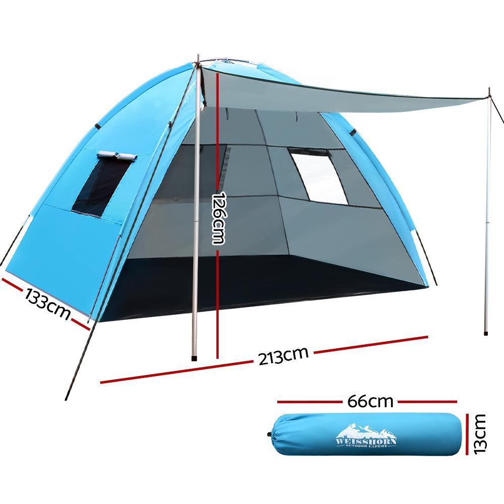 Weisshorn Camping Tent Beach Tents Hiking Sun Shade Shelter Fishing 2-4 Person - John Cootes