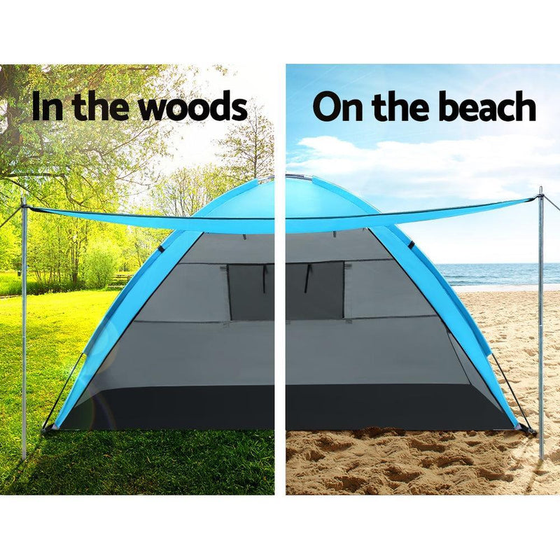 Weisshorn Camping Tent Beach Tents Hiking Sun Shade Shelter Fishing 2-4 Person - John Cootes