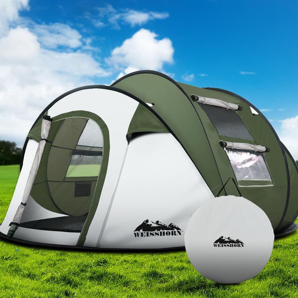 Weisshorn Instant Up Camping Tent 4-5 Person Pop up Tents Family Hiking Beach Dome - John Cootes