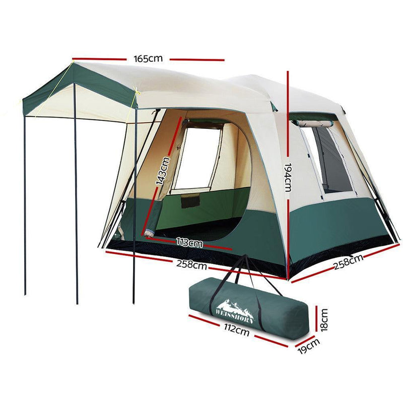 Weisshorn Instant Up Camping Tent 4 Person Pop up Tents Family Hiking Dome Camp - John Cootes