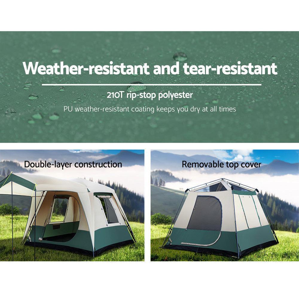 Weisshorn Instant Up Camping Tent 4 Person Pop up Tents Family Hiking Dome Camp - John Cootes