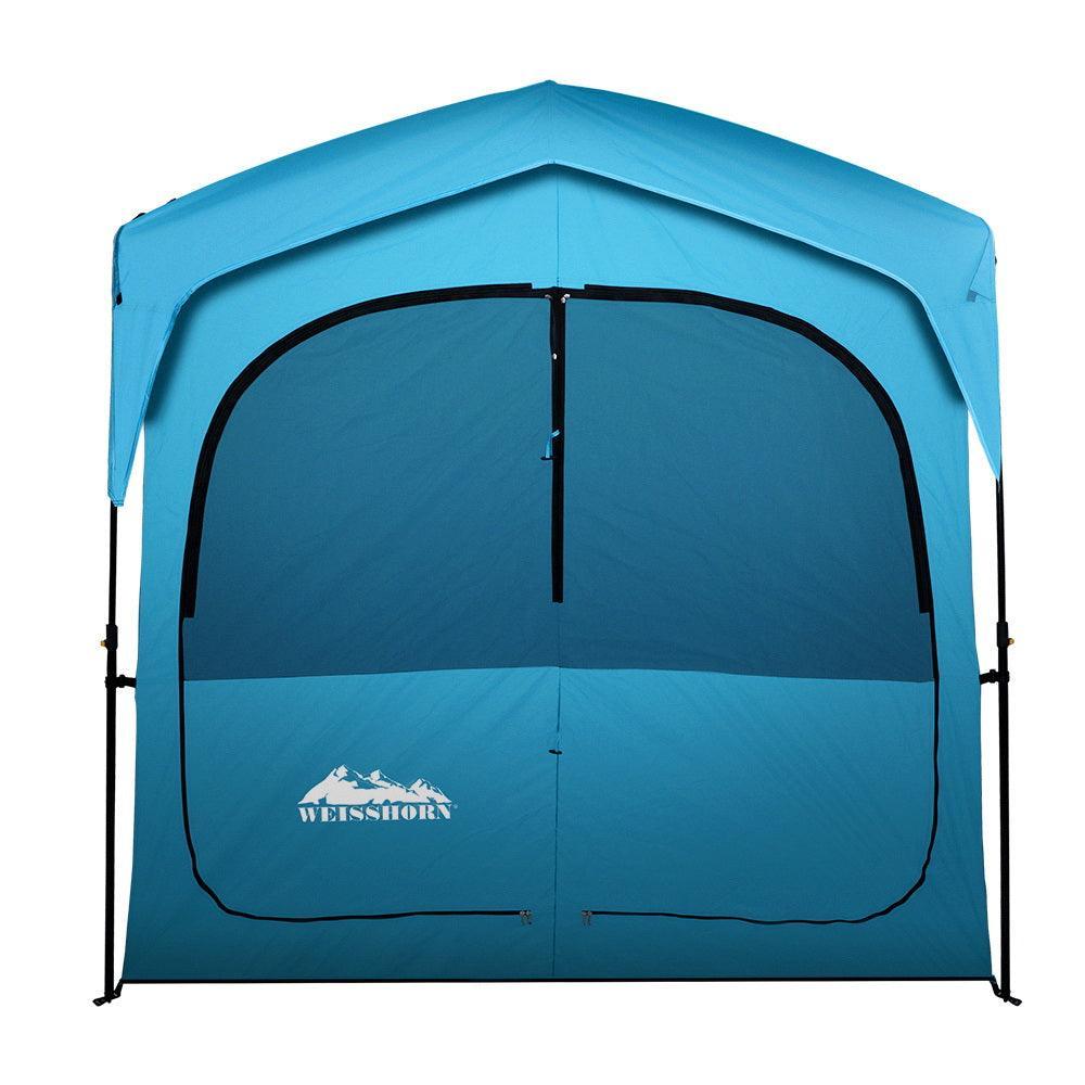 Weisshorn Pop Up Camping Shower Tent Portable Toilet Outdoor Change Room Blue - John Cootes