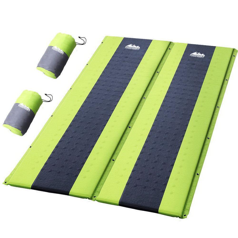 Weisshorn Self Inflating Mattress Camping Sleeping Mat Air Bed Pad Double Green - John Cootes