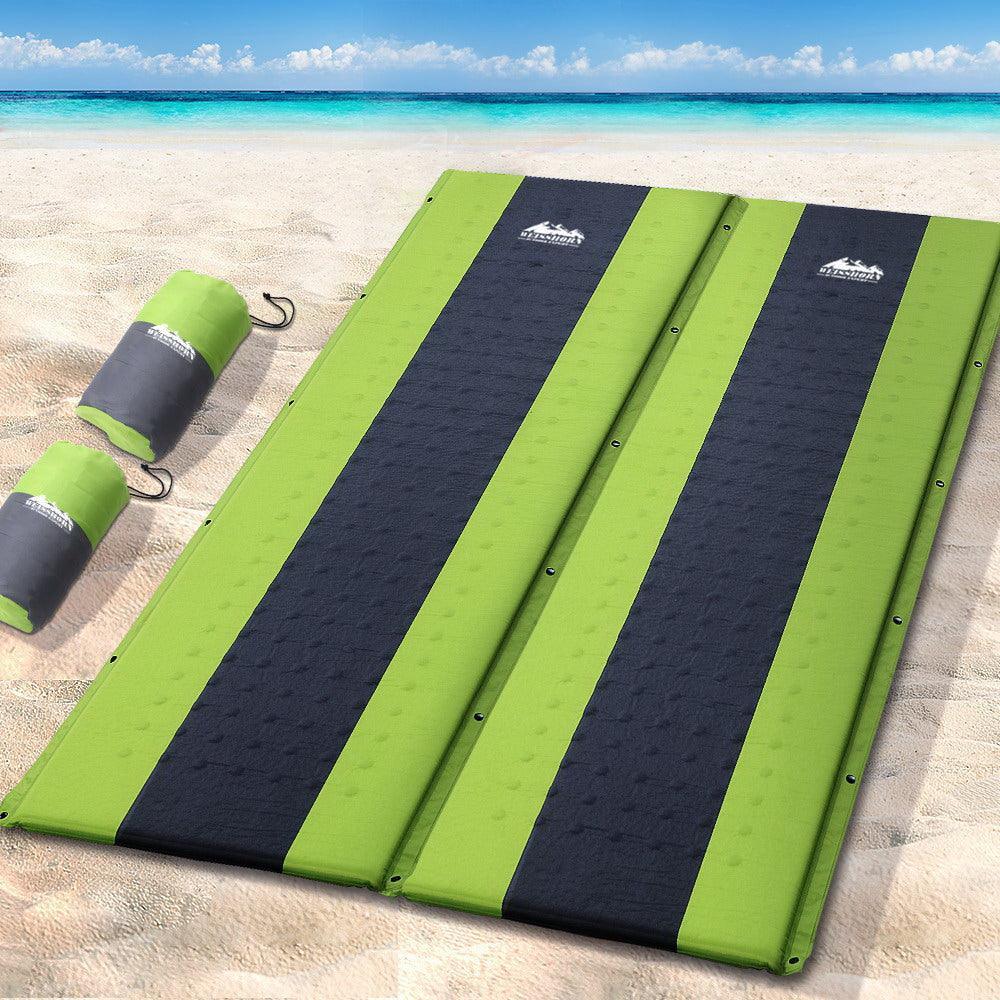 Weisshorn Self Inflating Mattress Camping Sleeping Mat Air Bed Pad Double Green - John Cootes