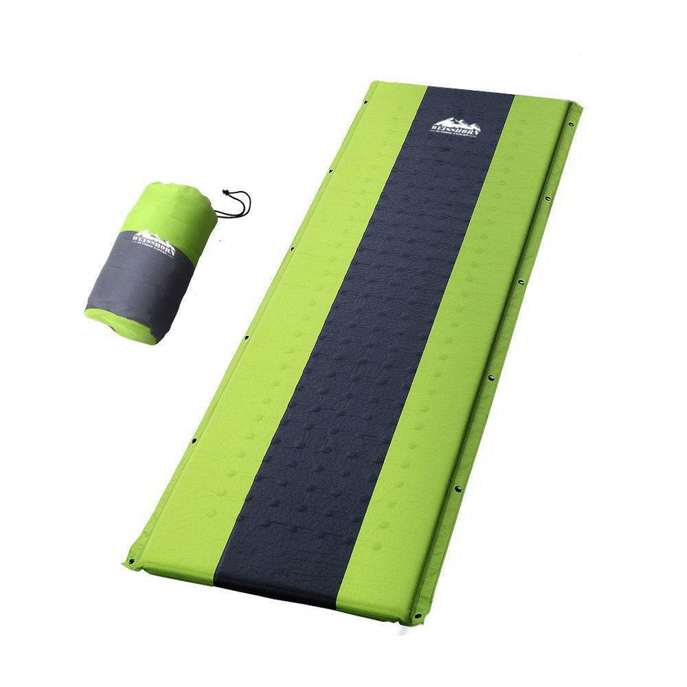 Weisshorn Self Inflating Mattress Camping Sleeping Mat Air Bed Pad Single Green - John Cootes