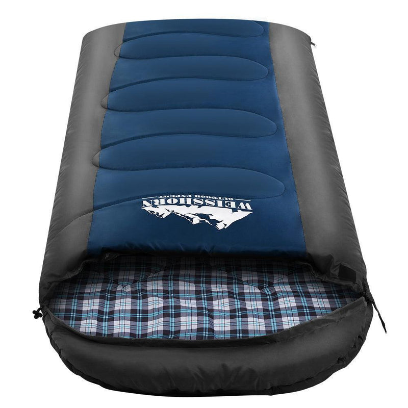 Weisshorn Sleeping Bag Camping Hiking Tent Winter Outdoor Comfort 0 Degree Navy - John Cootes