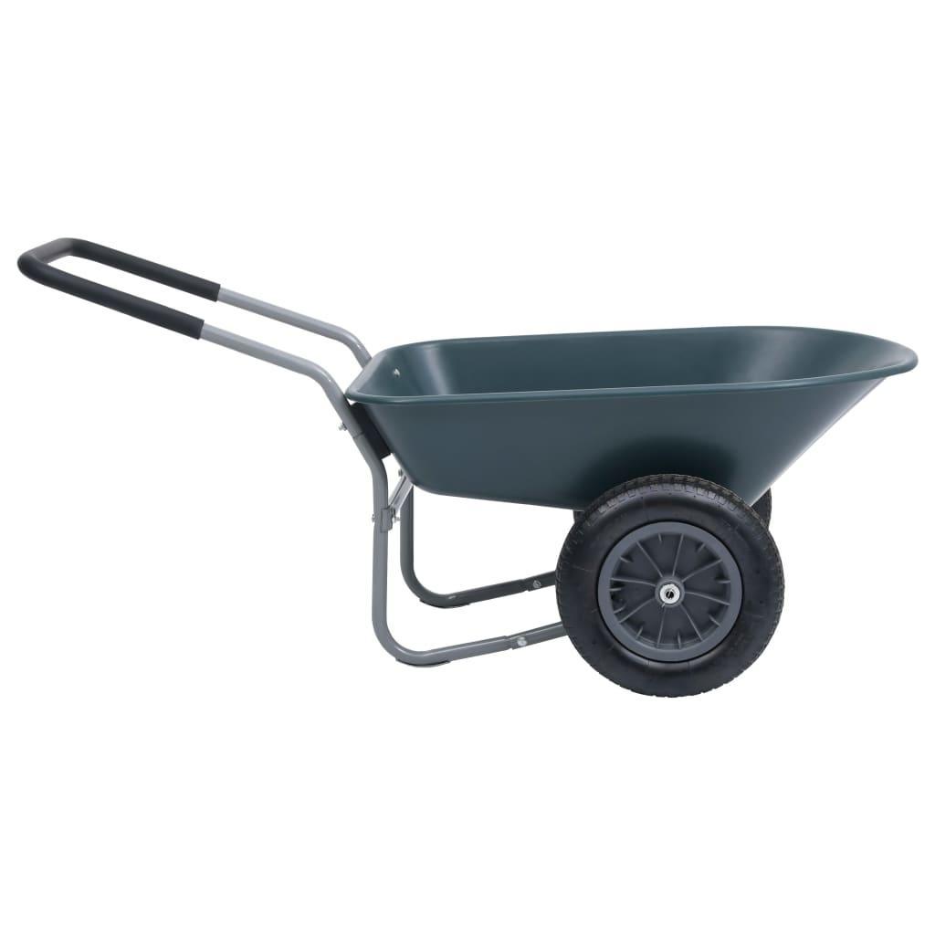 Wheelbarrow Green And Grey 140x63x65 Cm 78 L 100 Kg - John Cootes