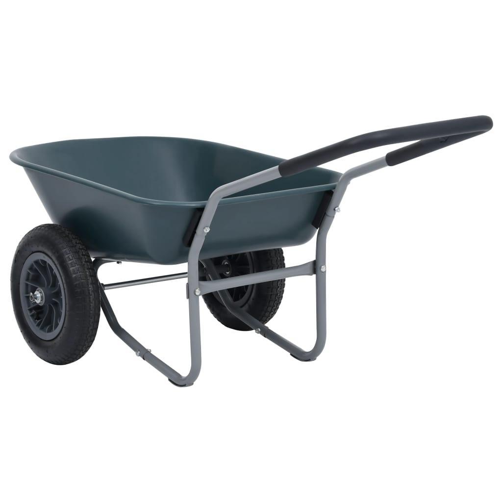 Wheelbarrow Green And Grey 140x63x65 Cm 78 L 100 Kg - John Cootes