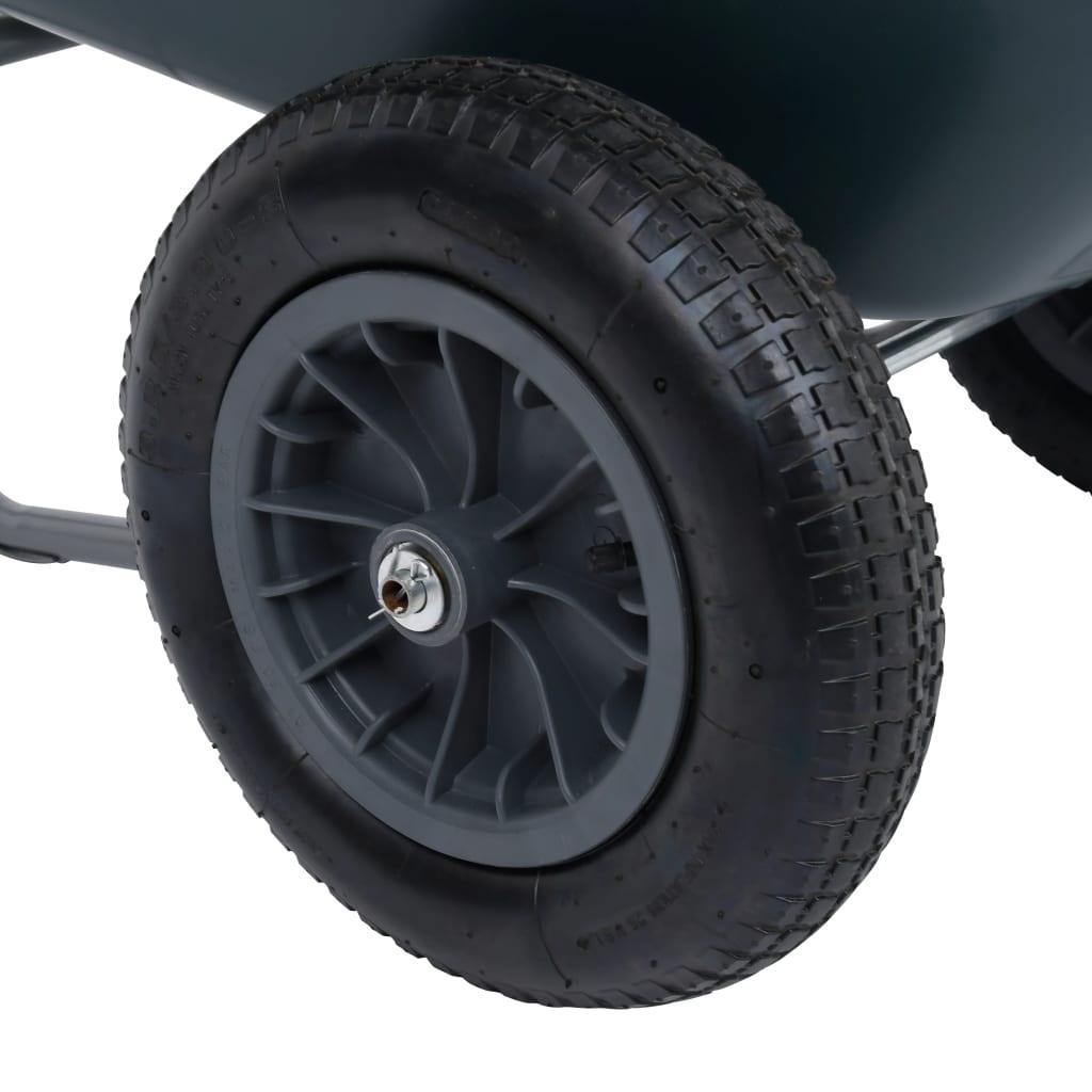 Wheelbarrow Green And Grey 140x63x65 Cm 78 L 100 Kg - John Cootes