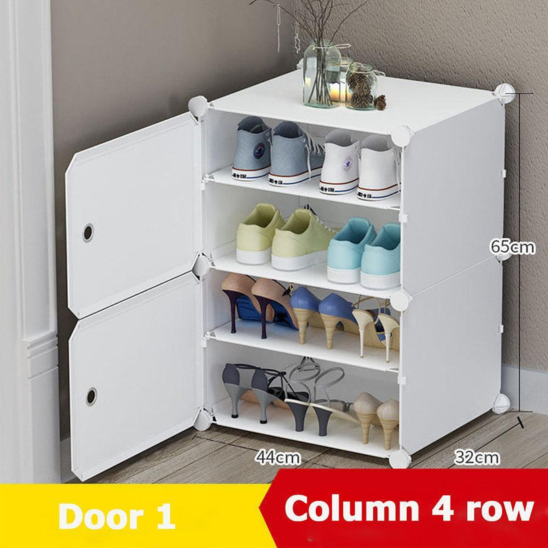 White Cube DIY Shoe Cabinet Rack Storage Portable Stackable Organiser Stand - John Cootes
