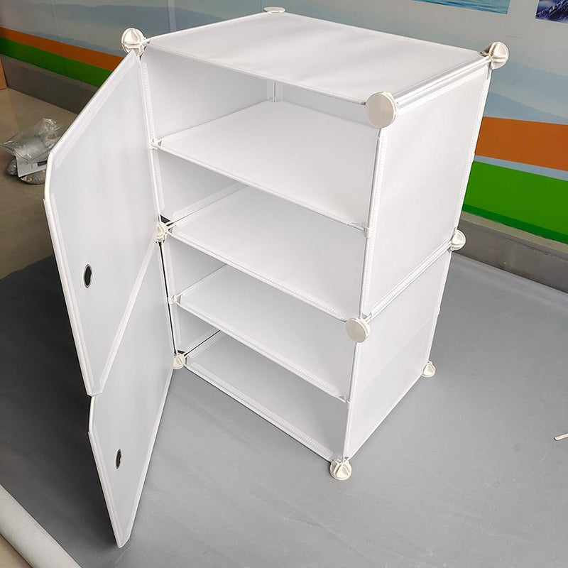 White Cube DIY Shoe Cabinet Rack Storage Portable Stackable Organiser Stand - John Cootes