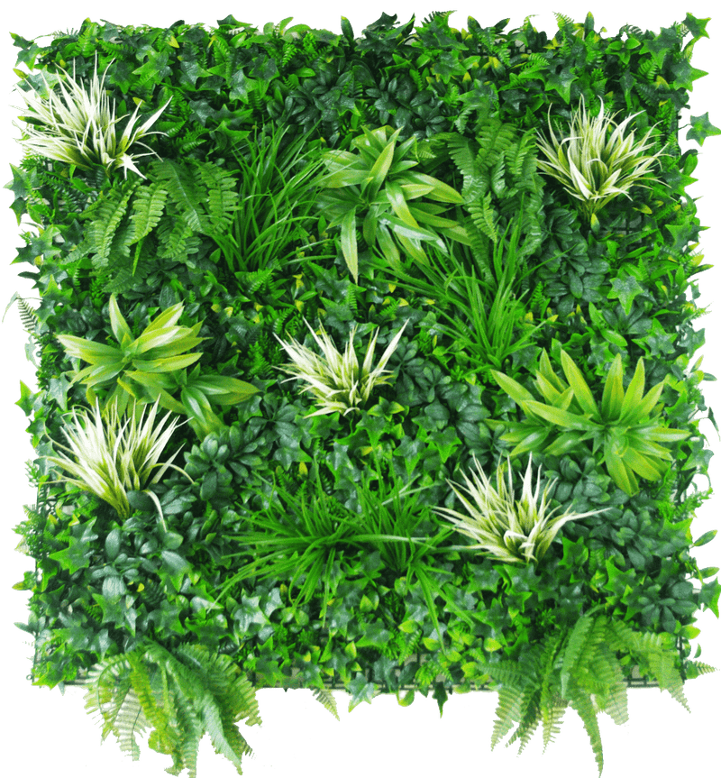 White Grassy Greenery Vertical Garden / Green Wall UV Resistant 100cm x 100cm - John Cootes