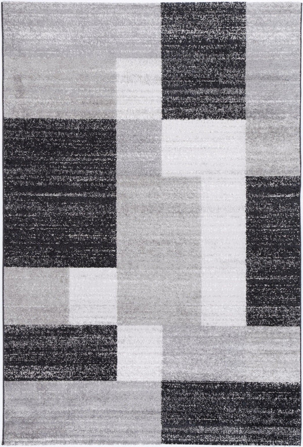 Windjana Abstract Geometric Grey Rug 160x230cm - John Cootes