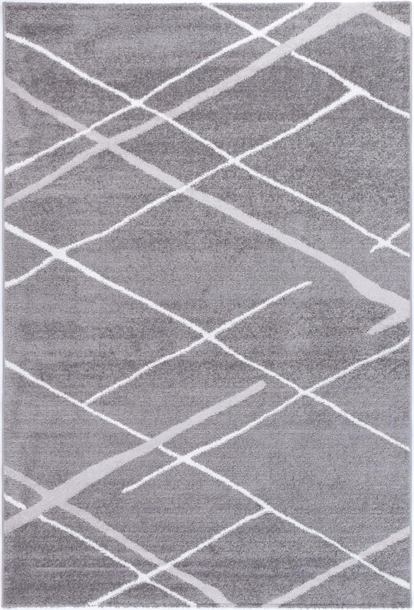 Windjana Abstract Stripe Grey Rug 160x230cm - John Cootes