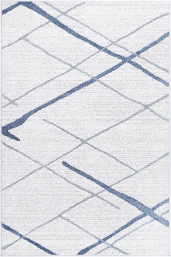 Windjana Abstract Stripe Light Blue Rug 160x230cm - John Cootes