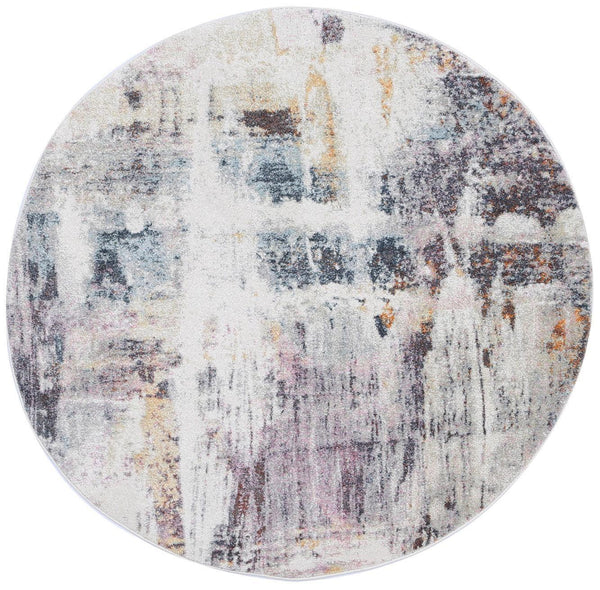 Windsor Abstract Multi Round Rug 200x200cm - John Cootes