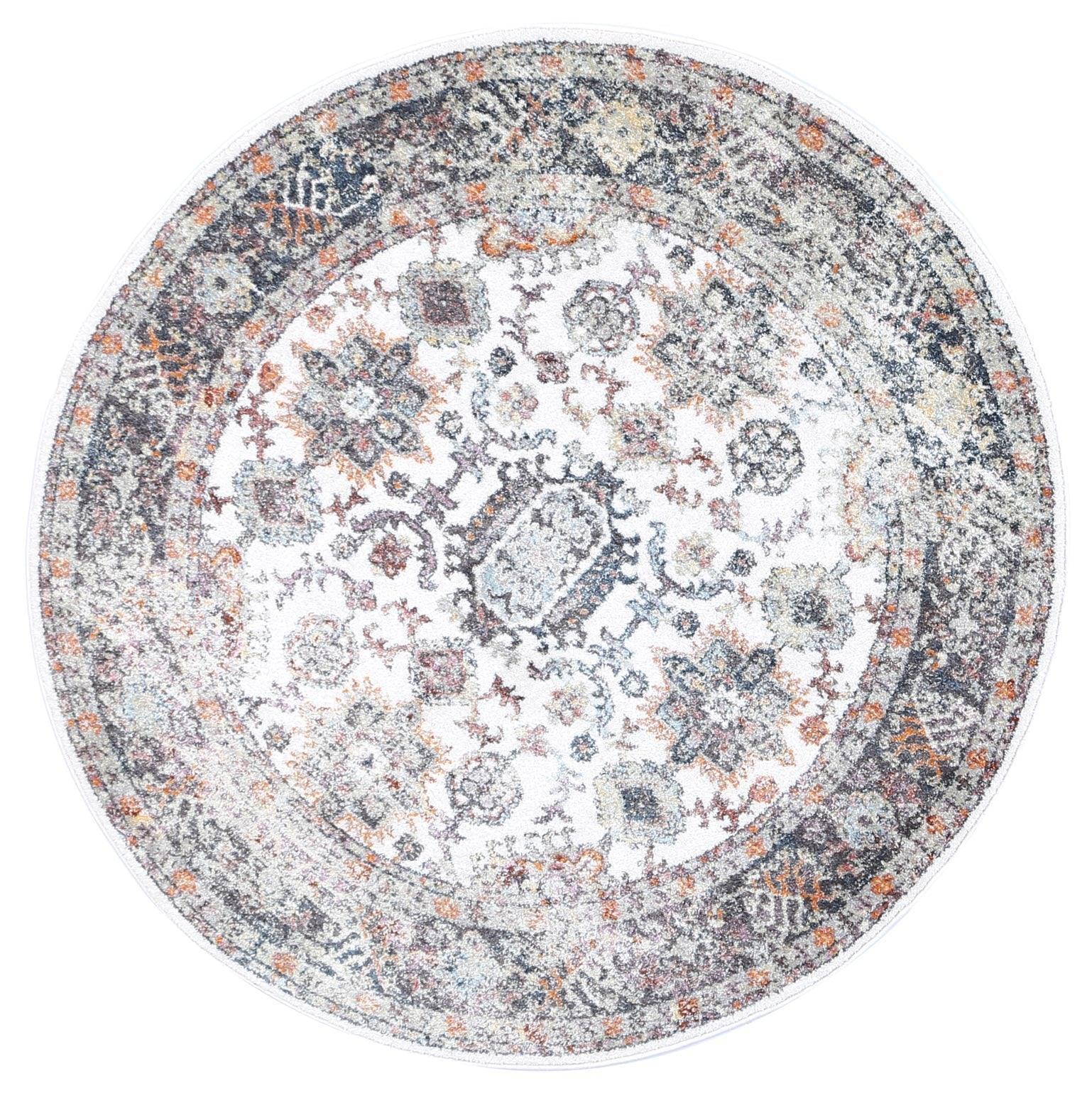 Windsor Boarder Cream Round Rug 160x160cm - John Cootes