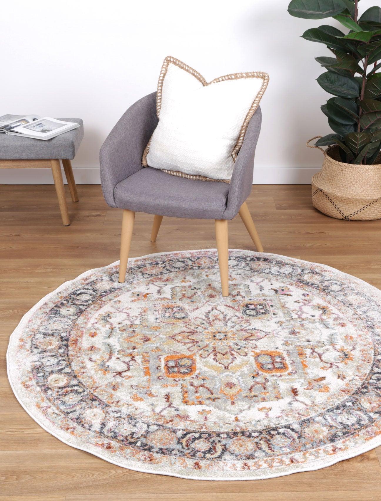 Windsor Vintage Cream Round Rug 200x200cm - John Cootes