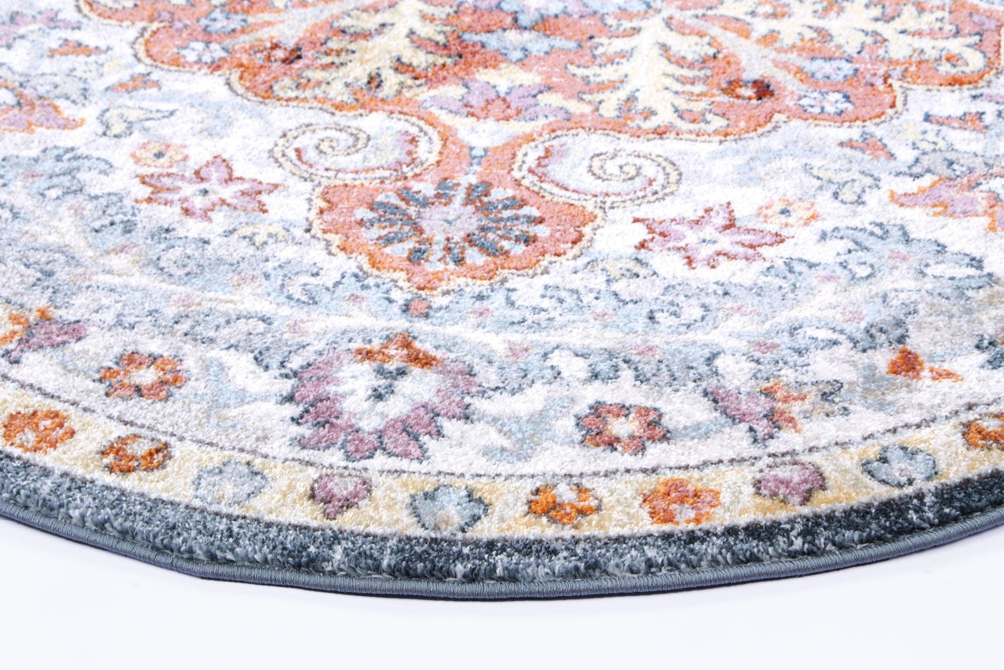 Windsor Vintage Multi Round Rug 200x200cm - John Cootes