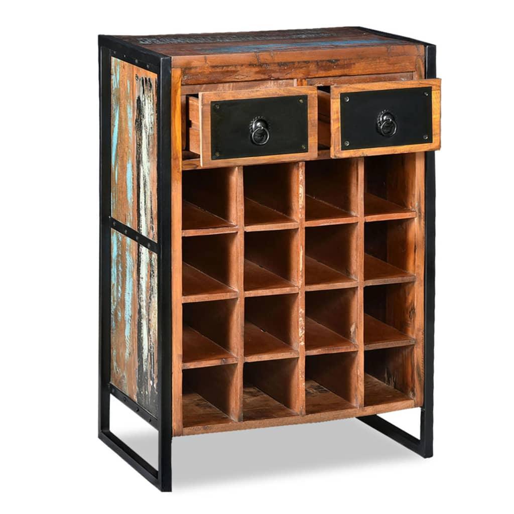 Wine Rack For 16 Bottles Solid Reclaimed Wood - John Cootes