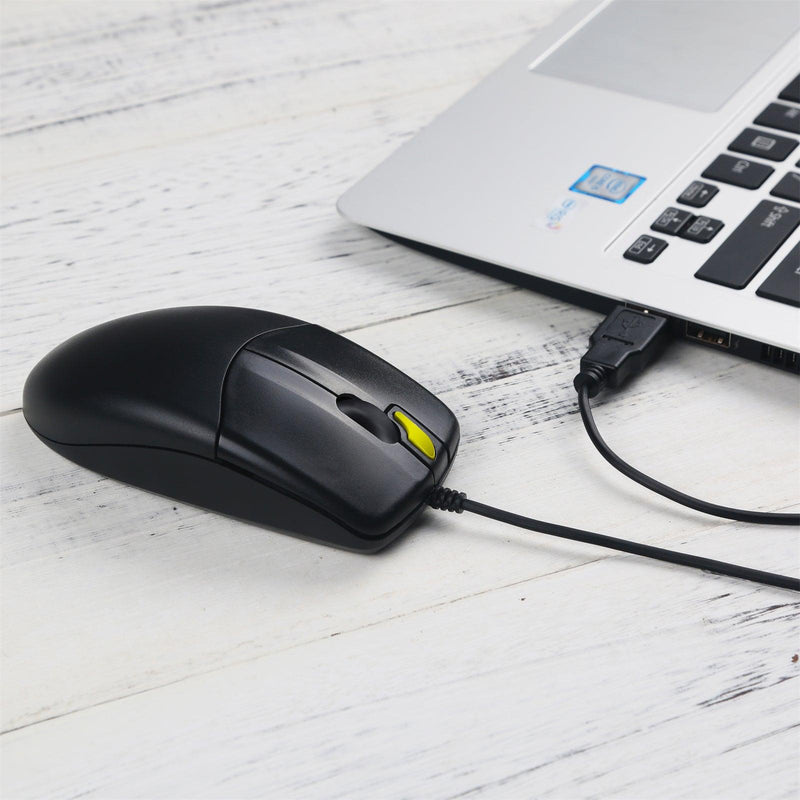 Wired Optical Mouse Computer PC Laptop Mac USB 2.0 Plug and Play - John Cootes