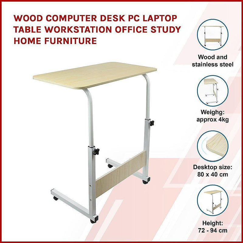 Wood Computer Desk PC Laptop Table Workstation Office Study Home Furniture - John Cootes
