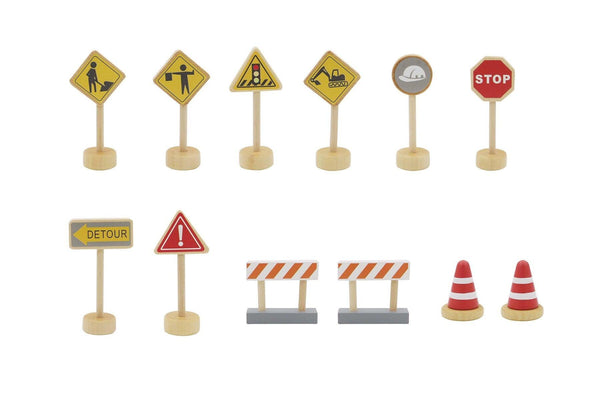 WOODEN CONSTRUCTION ROAD SIGN - John Cootes