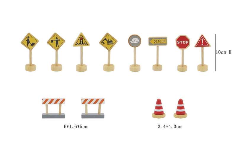 WOODEN CONSTRUCTION ROAD SIGN - John Cootes