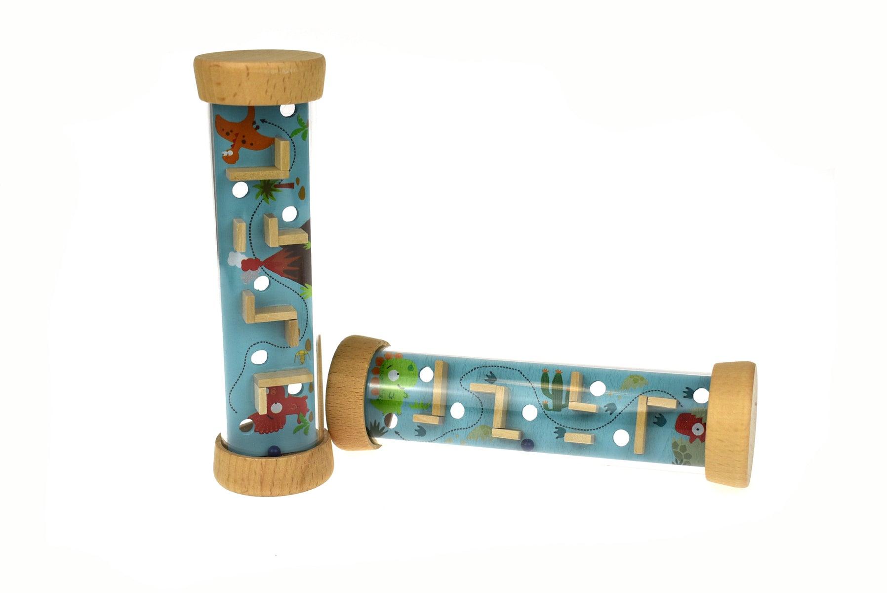 WOODEN DINOSAUR LABYRINTH IN TUBE - John Cootes